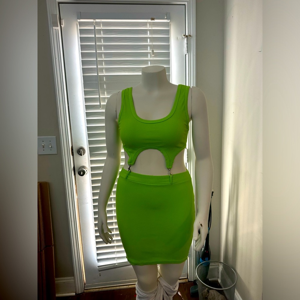 Fashion nova lime green dress
